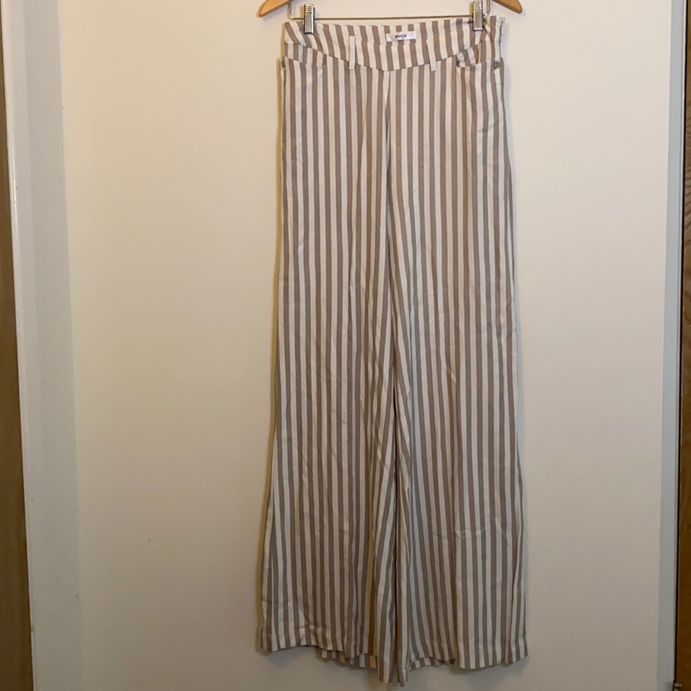 RVCA women’s striped wide bottom pants casual surf 29